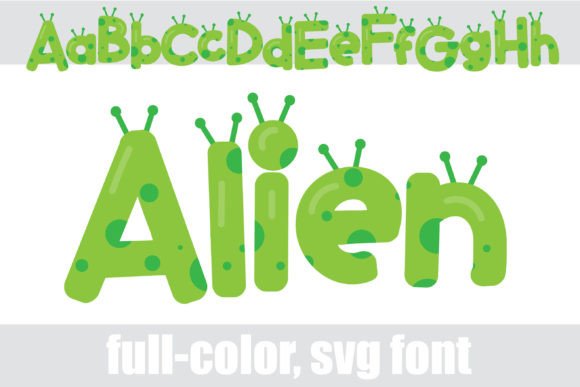 Alien Font: A Bubbly Green Typeface for Fun Designs