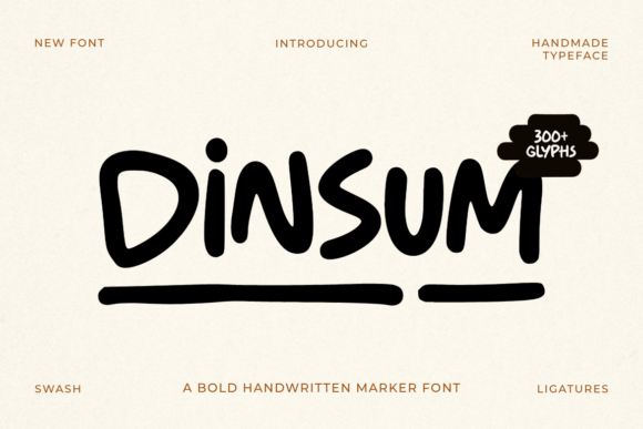 Dinsum: The Handwritten Marker Font That Brings Bold Personality to Your Work