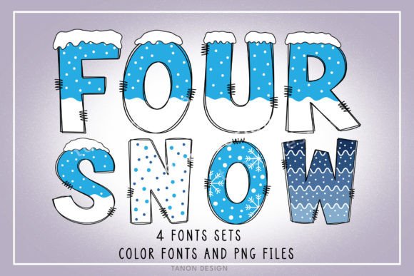 Four Snow: A Festive Display Font for Winter Projects