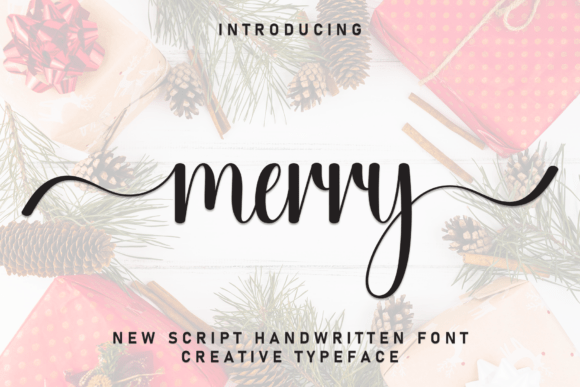 Merry: A Handwritten Display Font for Heartfelt Designs