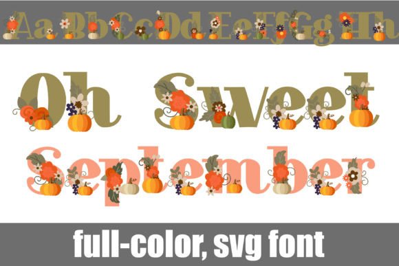 Oh Sweet September: A Full-Color Font for Autumn Designs