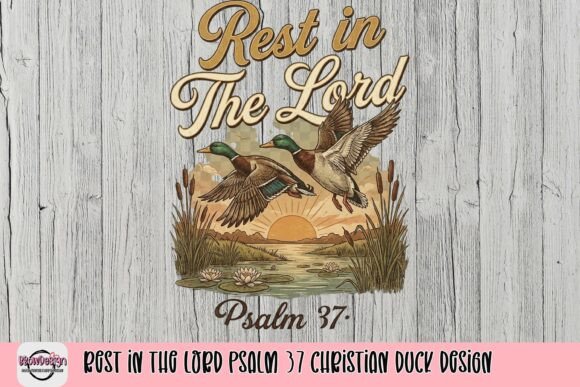 Rest in The Lord: A Psalm 37 Christian Duck Design