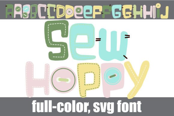 Sew Hoppy: A Crafty Font with Stitches and Buttons