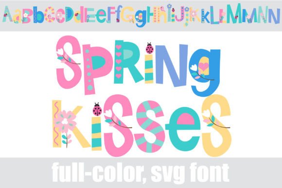 Spring Kisses: A Whimsical Floral Font for Fresh Designs